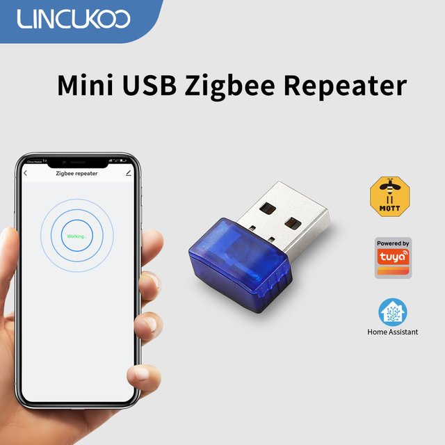 Lincukoo Mini ZigBee 3.0 Signalverstärker USB-Repeater in Blau für Tuya, Home Assistant und Zigbee2MQTT - Bild 1