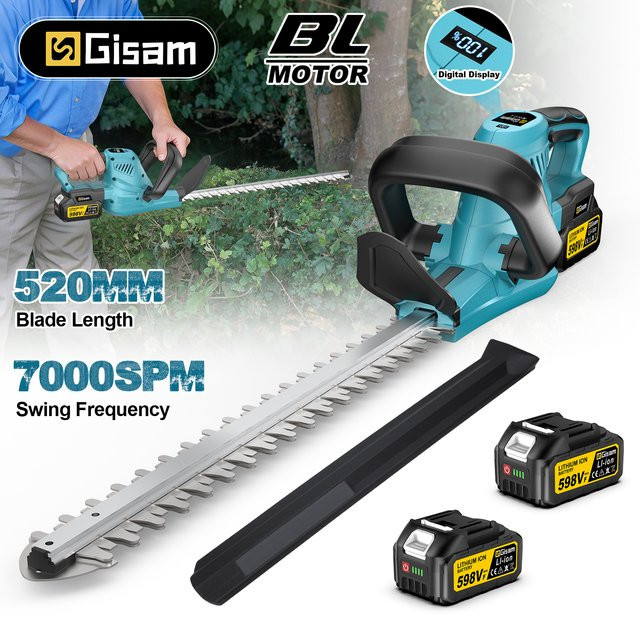 Gisam Elektrische Heckenschere 2000W Kabellose Gartenschere für Makita 18V Akku mit 7200SPM für die Landschaftspflege - Bild 1