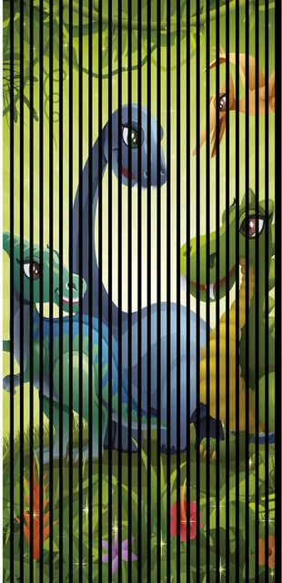 FN Acustico Akustikplatte Dinos in Bunt mit modernem Design aus PET und MDF, selbstklebend, H x B x T: 240,0 x 1,133 x 19,0 cm - Bild 1