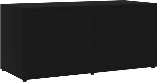 vidaXL TV-Schrank in Schwarz aus Holzwerkstoff im klassischen Stil, B/T/H: 80 x 34 x 36 cm - Bild 1