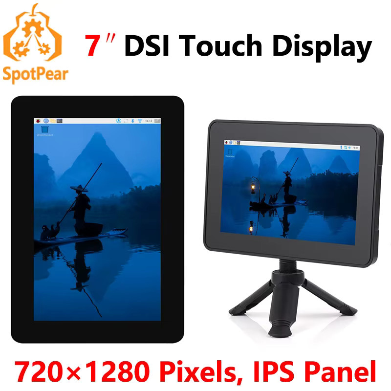 Spotpear 7 Zoll DSI IPS LCD kapazitives Touch-Display mit 720 x 1280 Pixeln in Schwarz für ESP32-P4 und Raspberry Pi 5 - Bild 2
