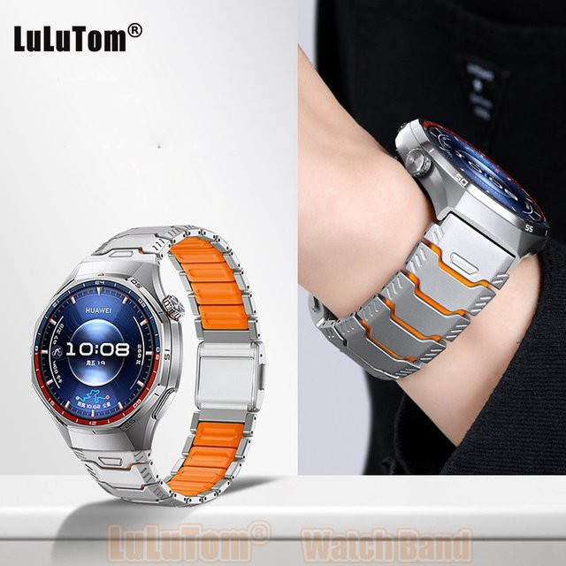 LuLuTom Uhrenarmband Titan, Silikon, Schwarz, Unisex - Bild 1