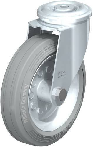 Blickle Lenkrolle LER-VE 180R-SG in Grau mit Stahlrad Durchmesser: 180 mm und Tragfähigkeit: 170 kg - Bild 1