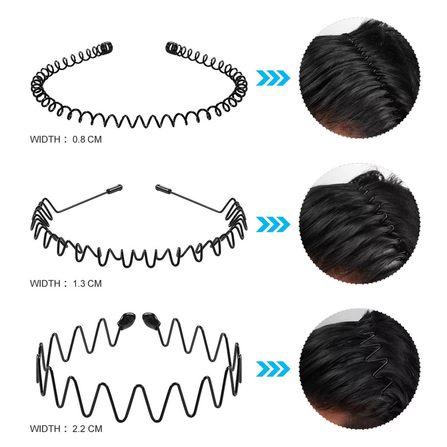 Stirnband Metall, Schwarz, Unisex - Bild 2