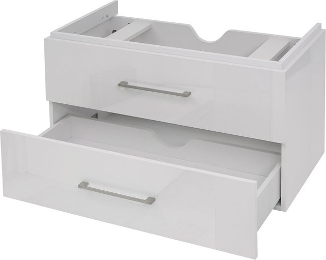 MCW Waschbeckenunterschrank D16 in Weiß Hochglanz, Breite: 90 cm, Höhe: 54 cm, Tiefe: 46 cm - Bild 1