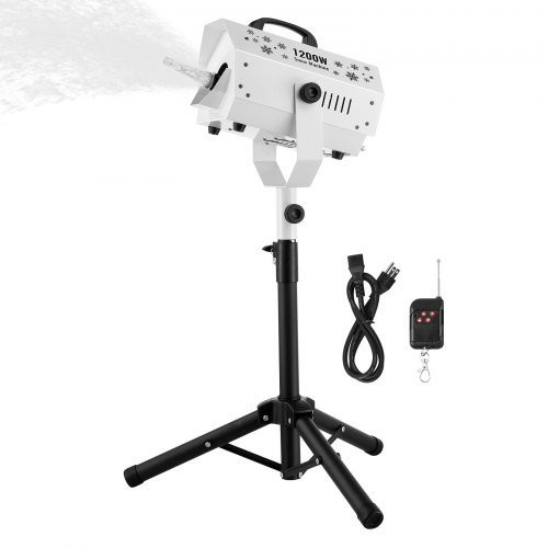 VEVOR Schneemaschine 1200 W mit höhenverstellbarem Ständer und kabelloser Fernbedienung in Weiß - Bild 1