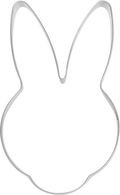 Zenker Cookie Cutter Hasenkopf aus Metall in Silber, Breite: 9,3 cm, Höhe: 5,8 cm - Bild 1