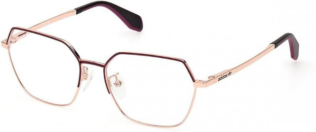 Adidas Originals Or5063 Brille, Vollrand, Hexagonal, Metall, Damen, Burgundy Rose Gold White - Bild 1