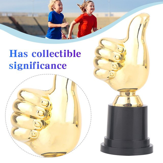 APWIKOGER Thumbs Up Trophy Gold Mini-Siegespokale aus Kunststoff für Kinder und Wettbewerbe - Bild 1