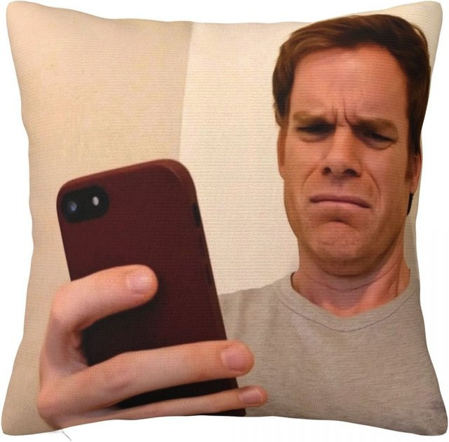 Dexter Morgan bedruckte Kissenbezüge im Y2K-Design mit Reißverschluss, Mehrfarbig, Breite: 55,88 cm - Bild 1