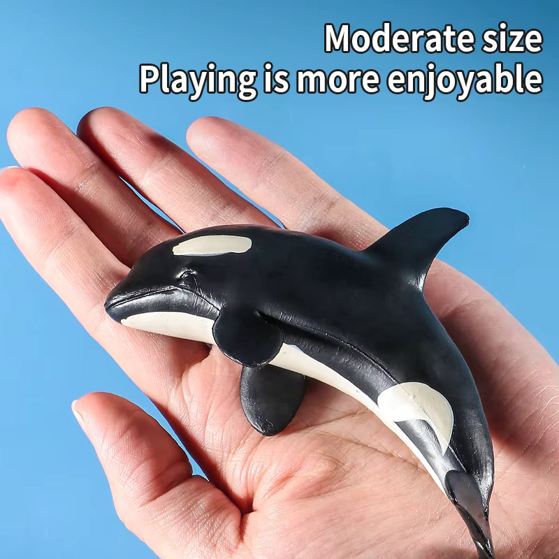 XIALIBAOMOWAN Miniatur-Tiermodell Meeresleben Delphinstrahlen Haifischwal Ozean-Meeresfiguren pädagogisches Kinderspielzeug - Bild 3