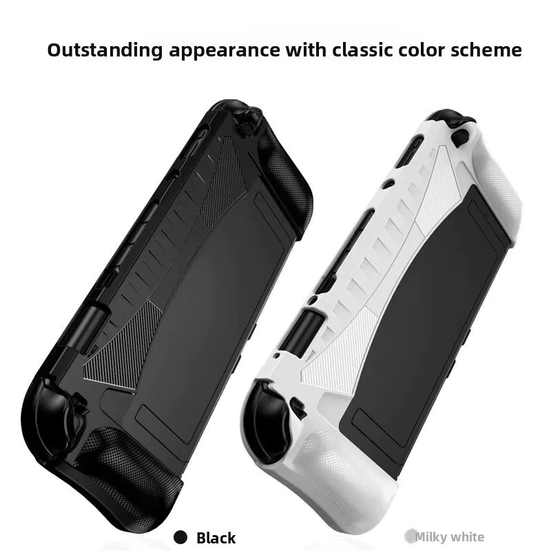 Nintendo Switch Dockbare Schutzhülle mit ergonomischem Komfort-TPU-Griff in Schwarz - Bild 2