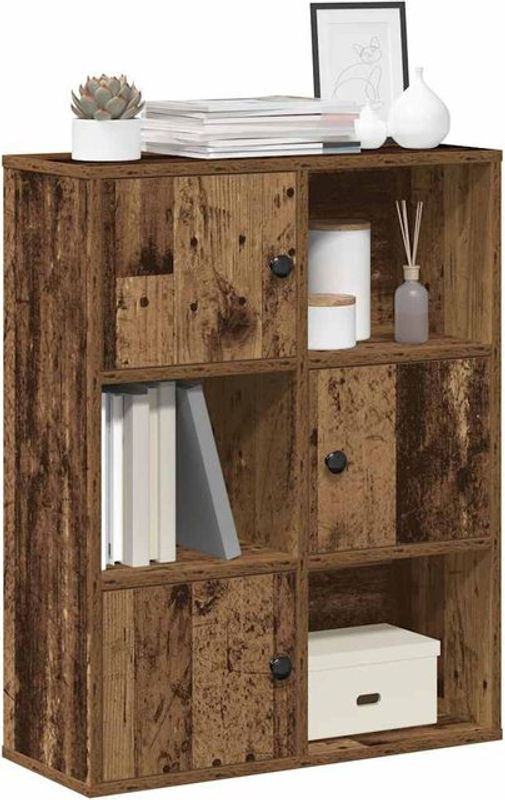 Vidaxl Bücherregal aus Holz in Braun im Landhaus und Industrial Stil, B/T/H: 60 x 24 x 76,5 cm - Bild 1