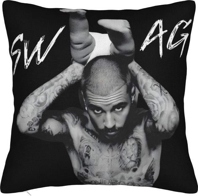 JMG Clothing Kissenbezug Justin Bieber Konzert 2026 Schwarz B/B: 30 x 30 cm - Bild 1