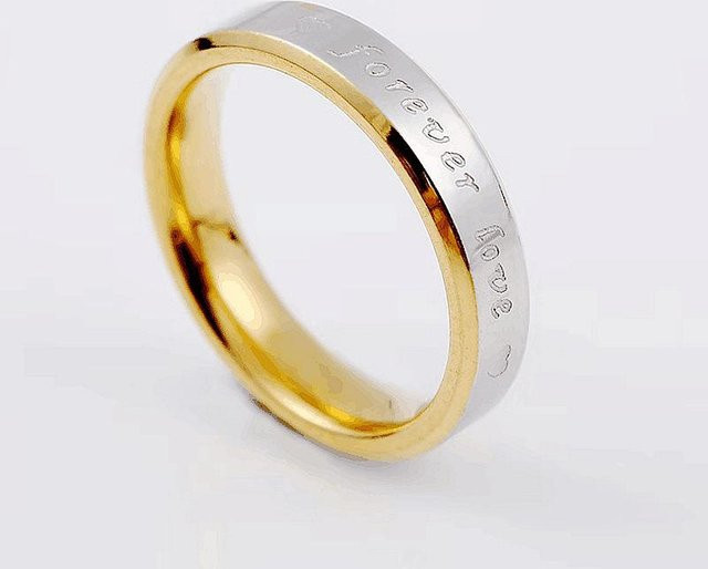 Paarring Titanstahl, Bicolor, Unisex, Größe 8 - Bild 1