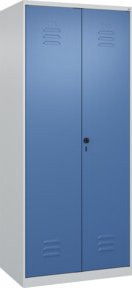 C+P Putzmittel-Spind Classic PLUS mit 2 Abteilen, Sicherheits-Drehriegel, Grau/Blau, B/T/H: 185 x 80 x 50 cm - Bild 1