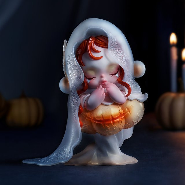 POP MART SKULLPANDA Covenant of the White Moon Figur, Weiß - Bild 1