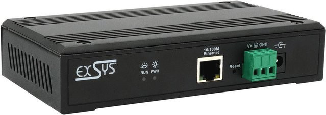 EXSYS Serial Device Server EX-61004 mit 4x RS232/422/485 und Ethernet/LAN in Schwarz - Bild 1