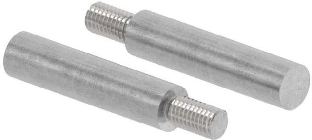 FeNau Anschweißstift aus Stahl mit Außengewinde M8, Durchmesser: 12 mm, Länge: 50 mm, Farbe: Silber - Bild 1
