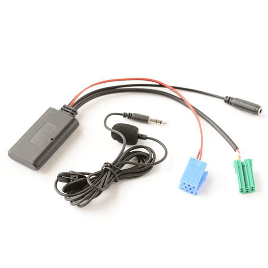 Bluetooth 5.0 Stereo Audio Adapter mit Aux-Eingang und Freisprechfunktion für Renault Clio und Kangoo Espace 2016-2019, Schwarz - Bild 2
