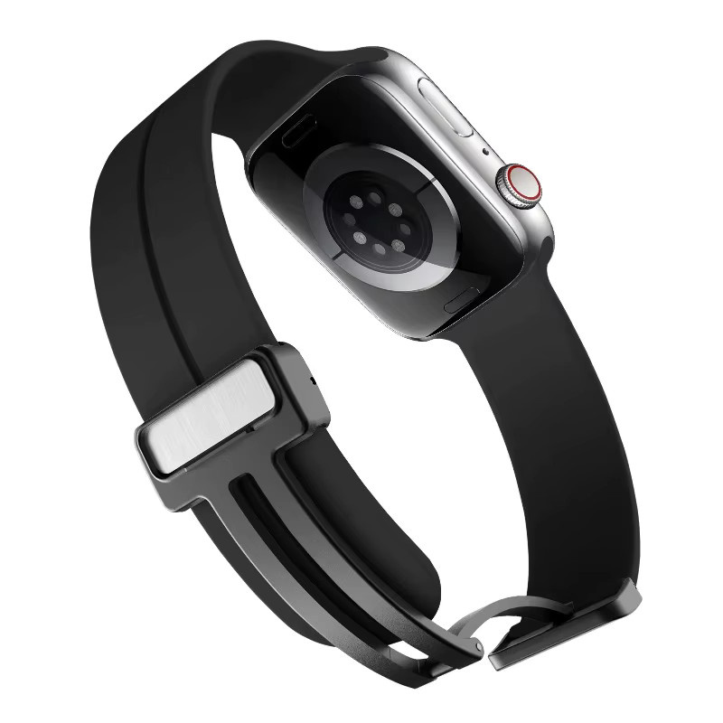 JBAILI Uhrenarmband Silikon, Schwarz, Unisex - Bild 2