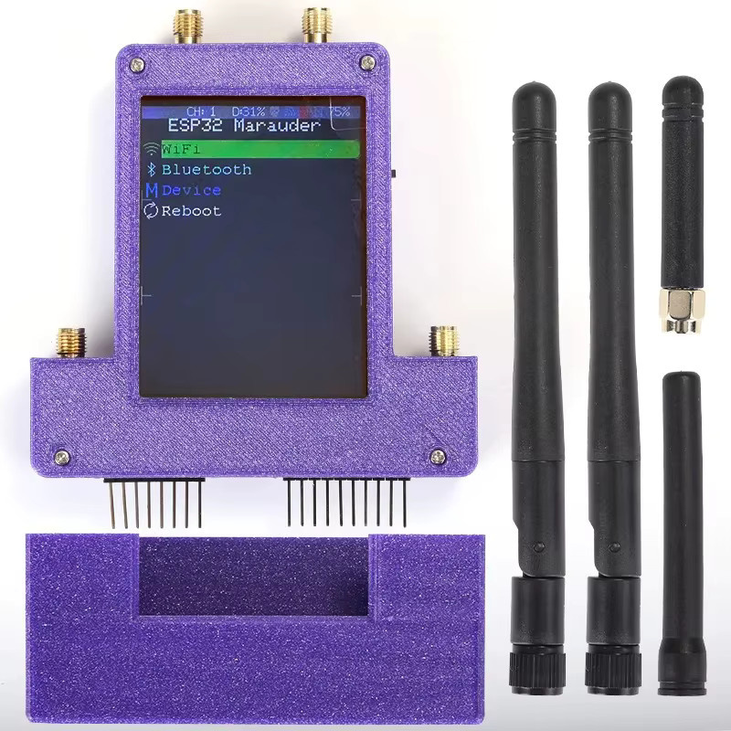YIBIY 4-in-1 Erweiterungsplatine für Flipper Zero mit 433M RF, ESP32-S2, GPS und 2,8-Zoll-Predator-Bildschirm in Purple - Bild 3