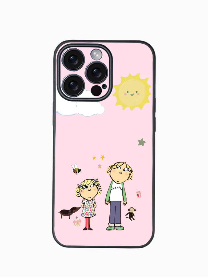 Charlie und Lola Anime Handyhülle für Apple iPhone 12 13 14 15 16 17 Pro Max Plus mit Protect Plating Schutzhülle - Bild 4