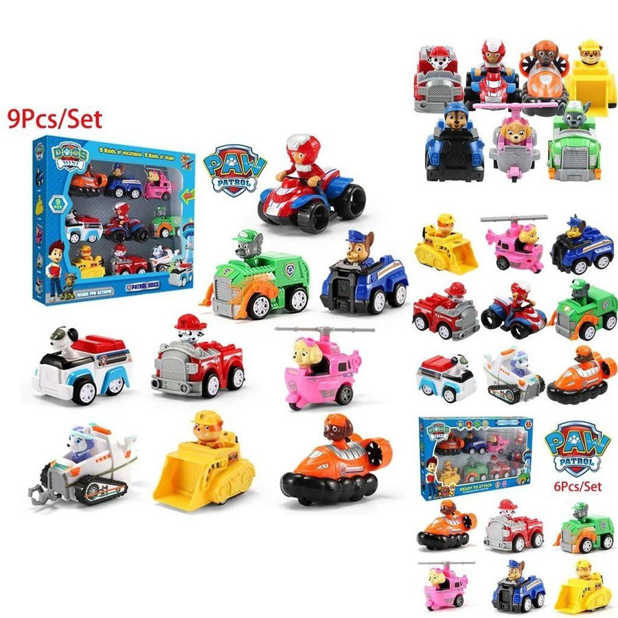 DewBloom Paw Patrol Fahrzeuge Set mit Rückziehfunktion 6-teiliges Set - Bild 2