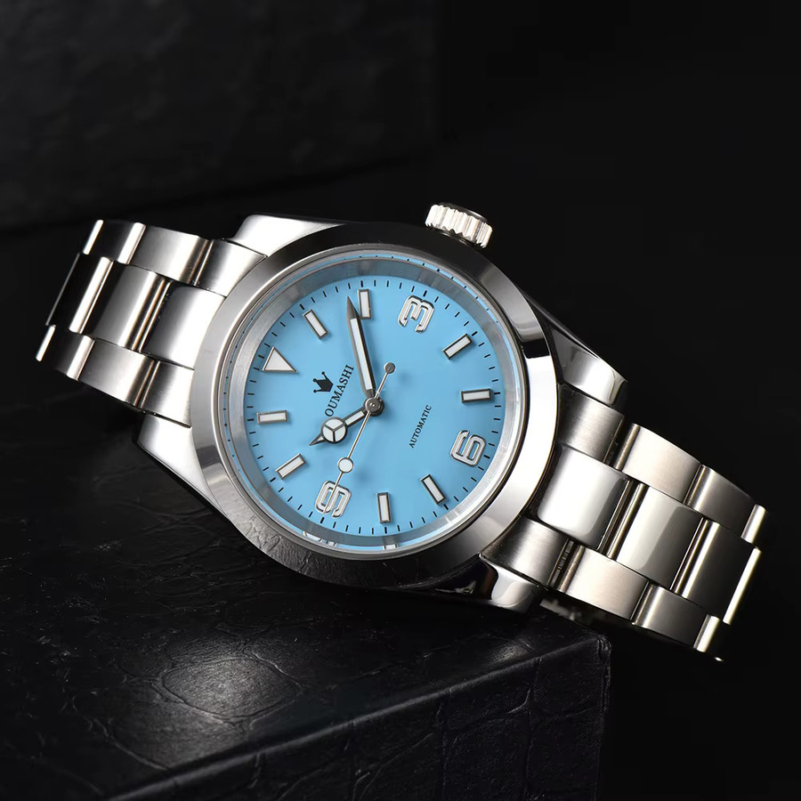 OUMASHI Armbanduhr, Automatik, Edelstahl, Blau, Saphirglas, 39 mm, Herren - Bild 2