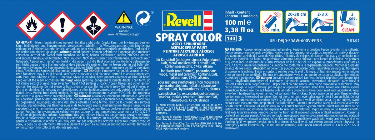 Revell Acrylfarbe Grau, Spraydose, 100ml - Bild 3