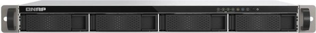 QNAP TS-433EU NAS-Server in Schwarz mit 4 Schächten, 4GB RAM und 2,5 Gigabit Ethernet für die Rack-Montage (1U) - Bild 1
