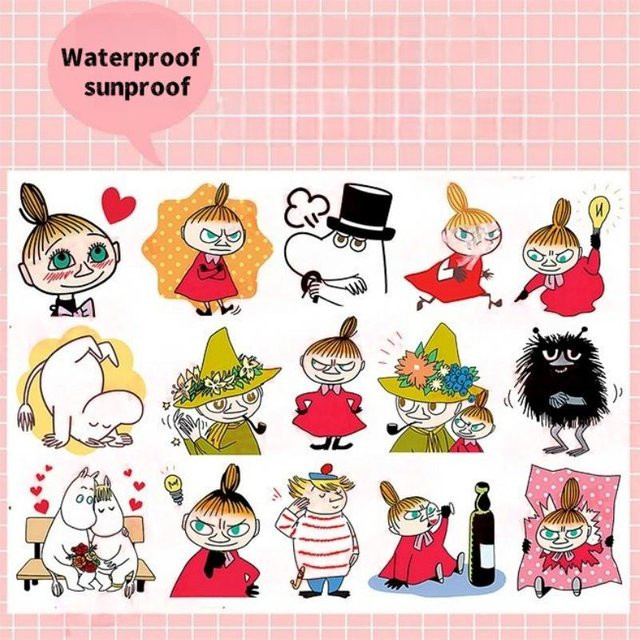 Binchi Outdoor Equipment Moomin Amy Kratzschutz Cartoon Persönlichkeitsaufkleber, white - Bild 1