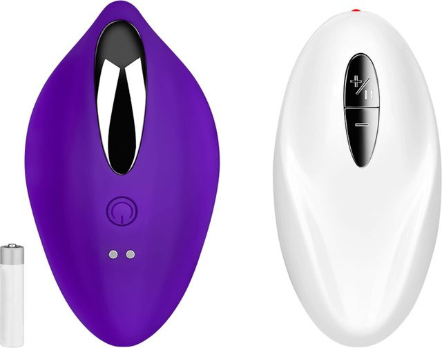 Silikon-Auflegevibrator mit Fernbedienung in Purple, Länge: 8 cm - Bild 1