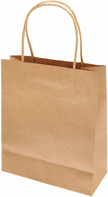 Rico Design Papiertüte aus Kraftpapier in Braun, B/T/H: 18 x 8 x 21 cm - Bild 1