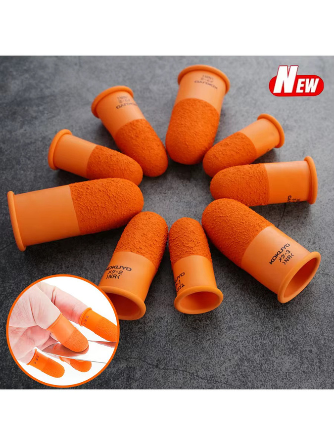 Geekthink Fingerlinge zum Nähen und Zählen, rutschfeste Fingerspitzen-Schutzhandschuhe in Orange - Bild 5