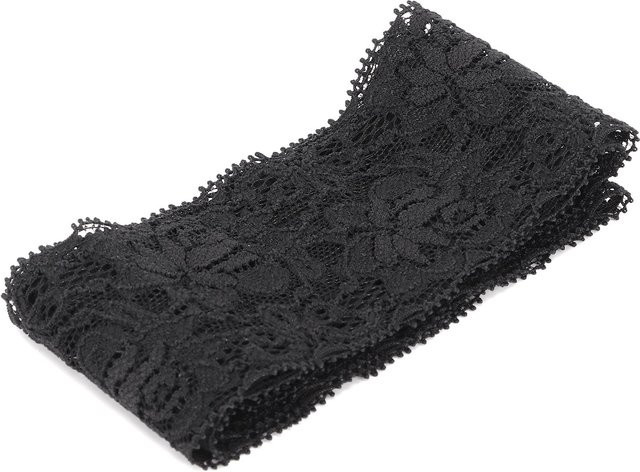 GoolRC Spitzenband Schwarz als Dekoration und DIY-Material für Handwerk und Bekleidung, Breite: 6 cm, Länge: 9,14 m - Bild 1