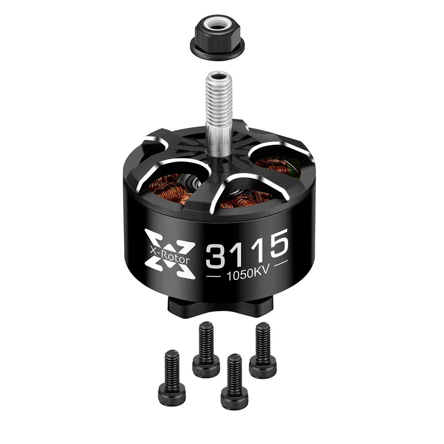 Hobbywing XRotor Brushless Motor, 4-teiliges Set, Metall, Schwarz - Bild 4