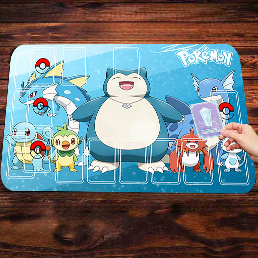 Potdemiel Gaming-Mauspad Pokemon Wasser-Typ Starter und Snorlax Schreibtischunterlage Multicolor - Bild 3