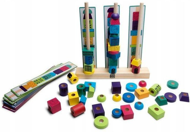 BS Toys Holzpuzzle-Turm, Tiere, Bunt / Mehrfarbig - Bild 1