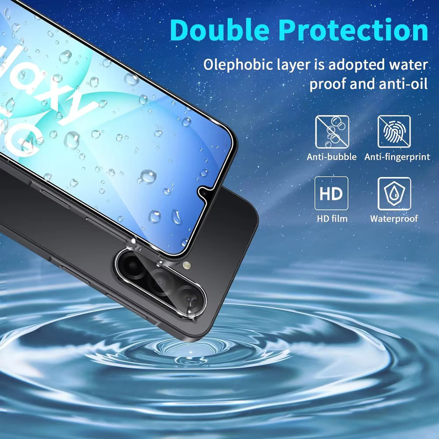Displayschutzfolie aus gehärtetem Glas für Samsung Galaxy A15 A24 A25 A35 A54 A55 und weitere Modelle, transparent - Bild 2