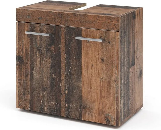 Vicco Waschbeckenunterschrank Luna Oldstyle in Wild Oak Brown, B/T/H: 60 x 56 x 34 cm - Bild 1