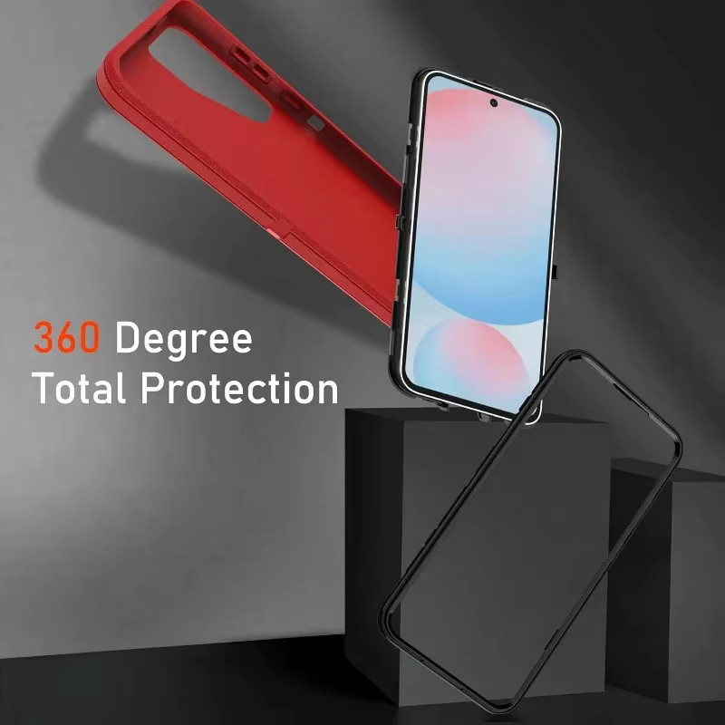 Militärisch robuste Stoßschutz-Hülle mit 2x HD-Displayschutzfolie für Samsung Galaxy S26 Ultra S25 S24 S23 FE S22 Plus OTT-BOX Cover in Petrol oder Rot - Bild 6
