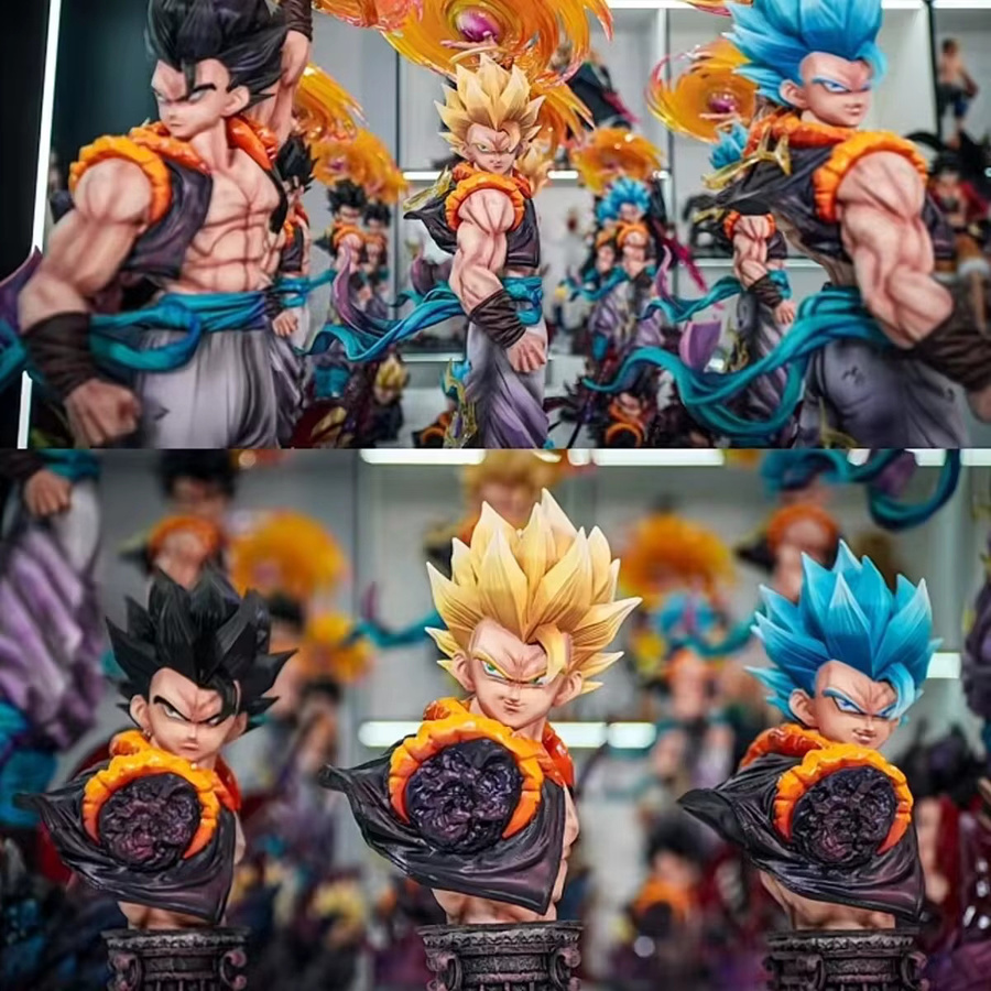 Jt Studio Dragon Ball Z Gogeta Clouds Rising Infinite SSJ3 Figur aus PVC mit austauschbarem Kopf, Höhe: 47 cm - Bild 4