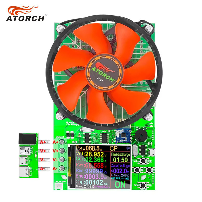 ATORCH DL24 Elektronische Last USB Tester mit App-Steuerung, 150W 20A DC Power Monitor zur Kapazitätsmessung von Lithium-Batterien und zur Überprüfung der Stromversorgung, USB-C Anschluss - Bild 2