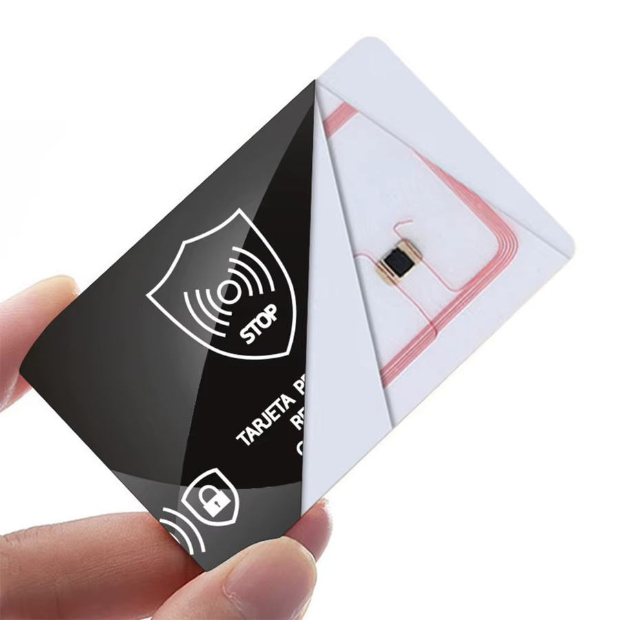 ALLOYSEED RFID Blocking Set zum Schutz von Kreditkarten, Debitkarten und Reisepässen, 5 Stück, Schwarz - Bild 4