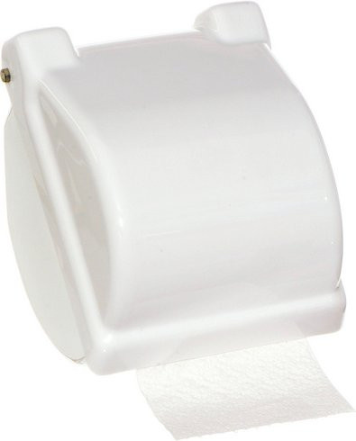 Yachticon Toilettenpapierhalter aus Kunststoff, Farbe: Weiß, B/H: 15 x 13 cm - Bild 1