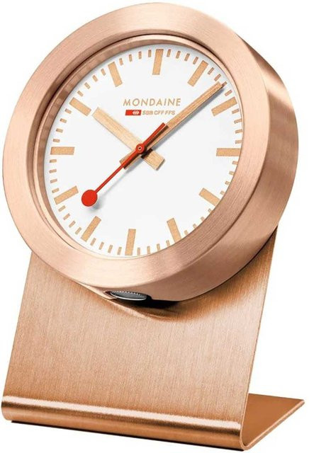 Mondaine A660.30318.82SBK Wanduhr im Retro-Design mit Quarzwerk in Gold und Weiß - Bild 1
