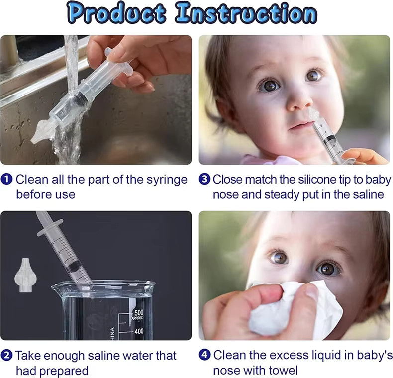 Wiederverwendbarer Silikon-Nasensauger für Babys und Kinder in Weiß - Bild 2