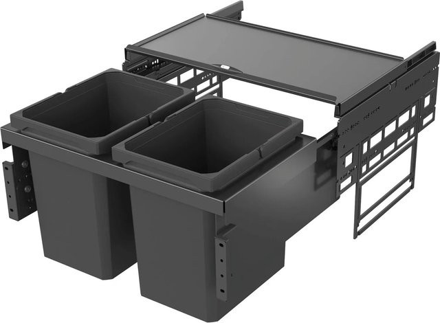 Vauth-Sagel Abfalltrennsystem Envi Space S Einbau-Mülltrennsystem in Lava, Korpusbreite: 60 cm - Bild 1