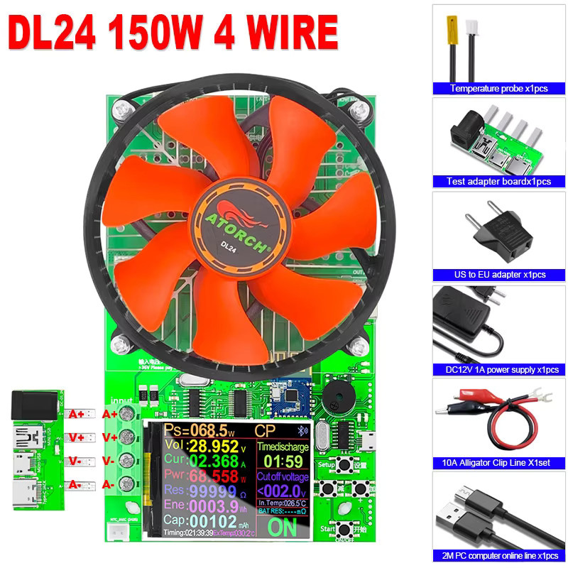 ATORCH DL24/P Elektronischer USB-C DC Tester zur Kapazitätsmessung von Lithium-Batterien mit App-Steuerung, Mehrfarbig - Bild 7